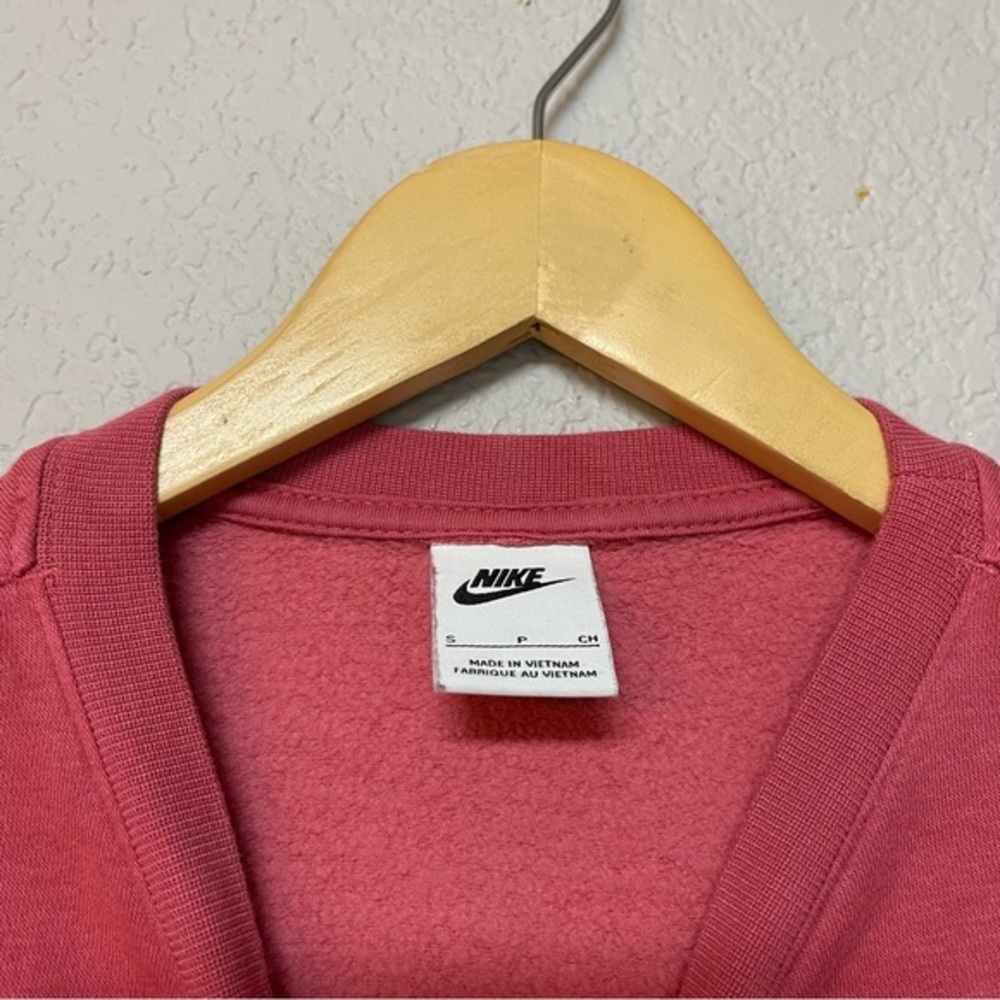 Nike Center‎ Check Women’s Spell Out Maroon Salmon Sweater Size S - Picture 4 of 5
